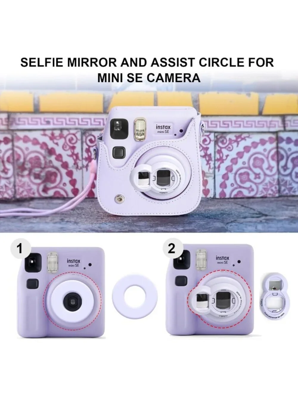 Purple Mini SE Kit for Instax Mini SE/7+ Instant Camera - Essential Accessories